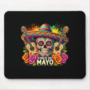 Mousepad Feliz cinco de maio sombrero mexicano guitarra cav