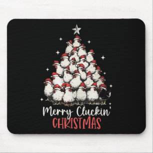 Mousepad Feliz Cluckin Natal Engraçado Galinhas de Natal F