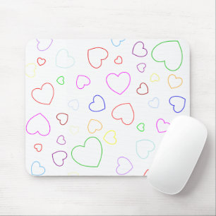 Mousepad Feliz coração colorido