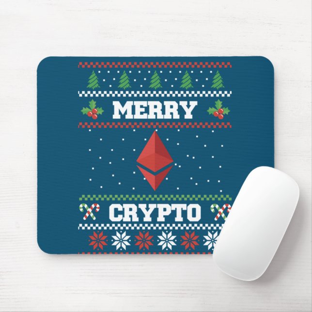 Mousepad Feliz Crypto Eethum Ugly Christmas Sweater (Com mouse)