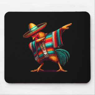 Mousepad Feliz Dabbing Frango Mexicano Amante do Cinco De M