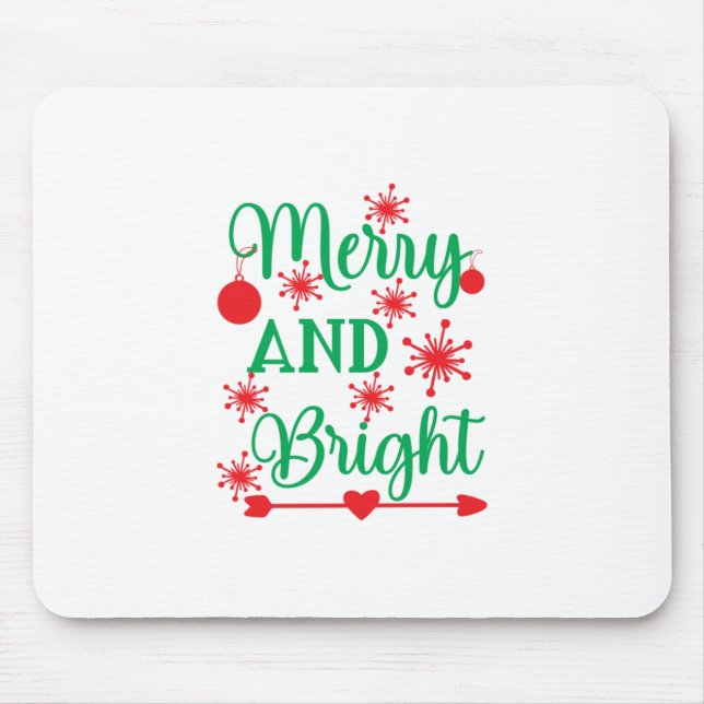 Mousepad Feliz De Arte Do Xmas E Brilho (Frente)