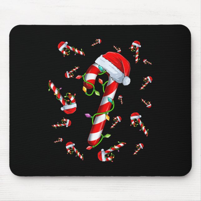 Mousepad Feliz De Candy Canela E Ch Vermelho E Doces Branco (Frente)