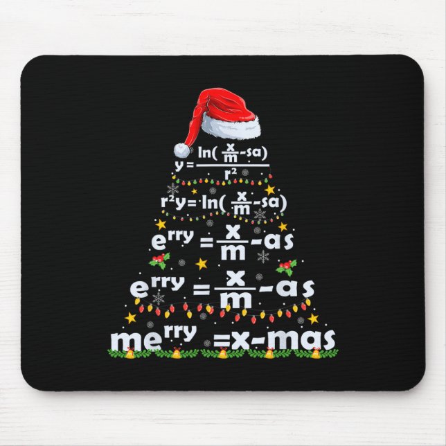 Mousepad Feliz de Equação de Matemática X-mas Engraçado Pro (Frente)