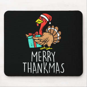 Mousepad Feliz de Natal Papais noeis Turquia Dia de Ação de