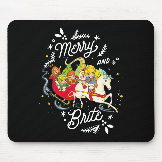 Mousepad Feliz De Natal Rainbow Brite E Brite Sleigh Rid (Frente)