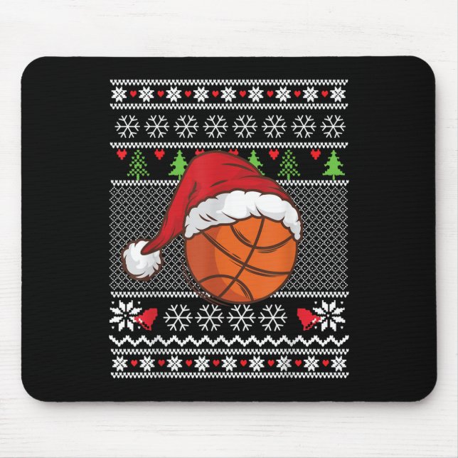 Mousepad Feliz de Natal Ugly Sweater Style Basball Xmas (Frente)