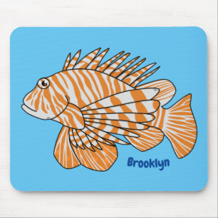 Mousepad Feliz desenho animado de lionfish