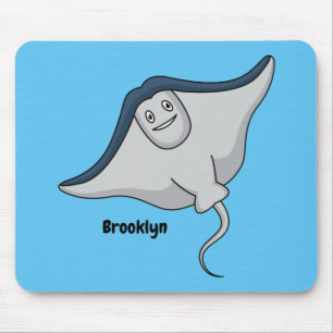 Mousepad Feliz desenho animado de peixes-raia