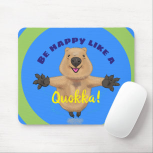 Mousepad Feliz design de desenho de quokka