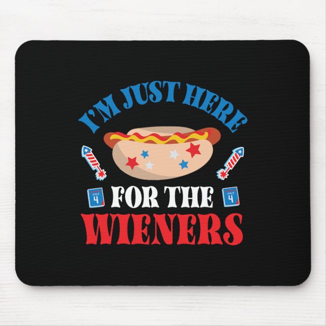 Mousepad Feliz Dia 4 de julho Americano Estou aqui para T (Frente)