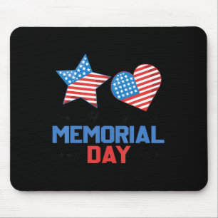 Mousepad Feliz Dia da Memória 4 de Julho Bandeira Americana