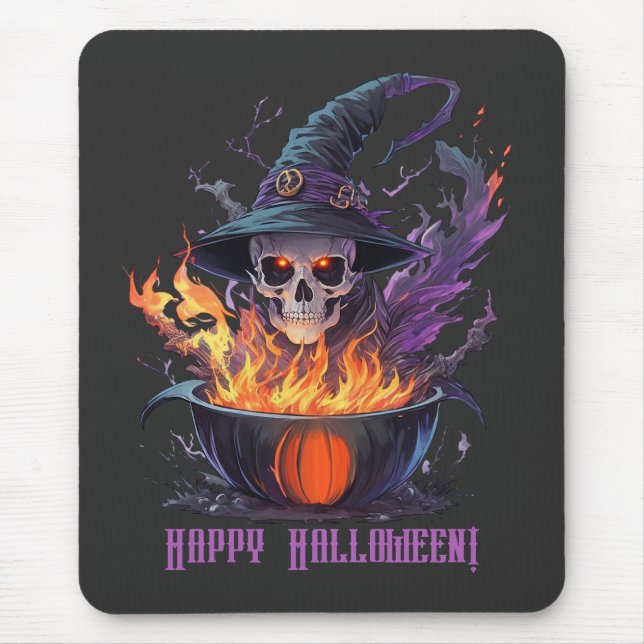 Mousepad Feliz Dia das Bruxas! Caveira das Bruxas (Frente)