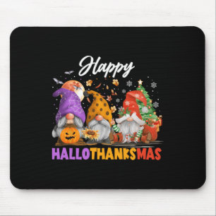 Mousepad Feliz Dia de Ação de Graças do Gnomo do Hallothank