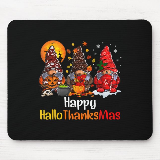Mousepad Feliz Dia de Ação de Graças dos Gnomos de Hallotha (Frente)