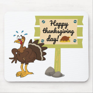 Mousepad Feliz Dia de Ação de Graças Engraçado