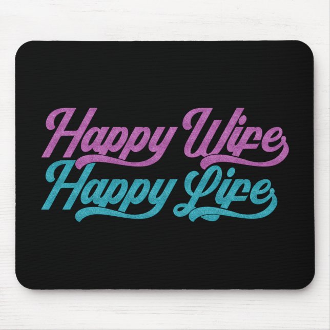 Mousepad Feliz Dia de as mães da vida feliz da esposa | Mou (Frente)