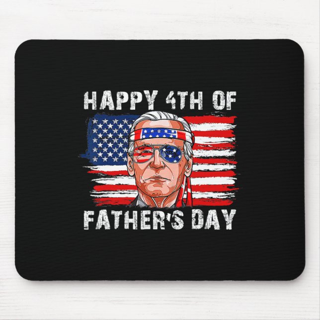Mousepad Feliz Dia de os pais Engraçado Joe Biden Independê (Frente)