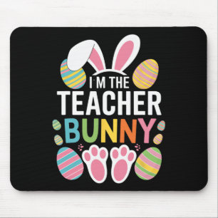 Mousepad Feliz Dia de Páscoa Eu Sou O Professor Orelhas de