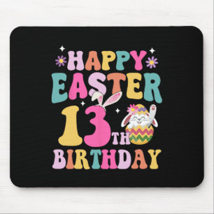 Mousepad Feliz Dia de Páscoa Menina de 13 Anos Aniversário
