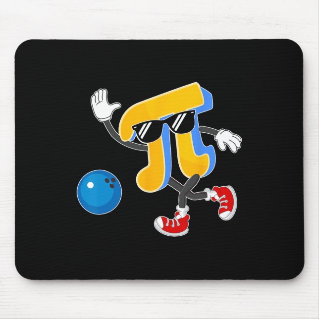 Mousepad Feliz Dia de Pi Boliches Abre Símbolo Pi Professor (Frente)