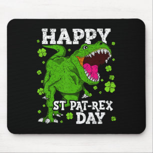 Mousepad Feliz Dia de São Patrício Dinossauro T-rex Meninos