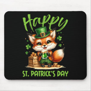 Mousepad Feliz Dia de São Patrício Figurino Fox Irish Bee