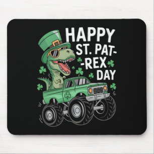 Mousepad Feliz Dia de São Patrício Pat-rex Dinossauro Monst