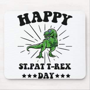 Mousepad Feliz Dia de São Patrício Trex Dino