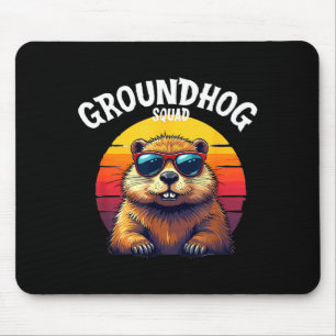 Mousepad Feliz Dia do Groundhog 2025 Equipe engraçada do Gr