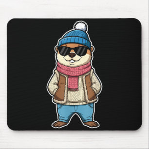 Mousepad Feliz Dia do Groundhog Sombra Lindos Groundhog Eng