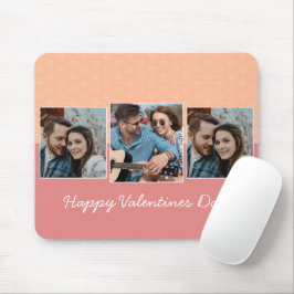 Mousepad Feliz Dia dos Namorados 3 Padrão de Coração Fotogr