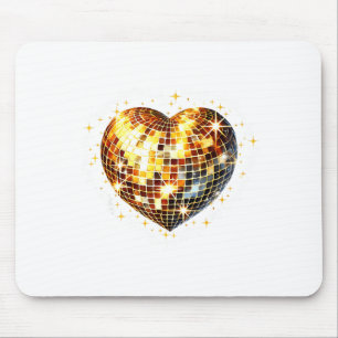 Mousepad Feliz Dia dos Namorados Funny Gold Coquette Disco