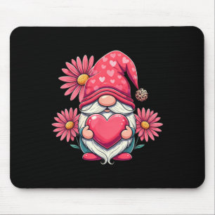 Mousepad Feliz Dia dos Namorados Gnomo Com Leopardo Girasso