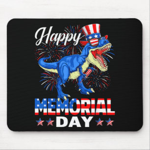 Mousepad Feliz dia memorial t rex eua bandeira americana 4
