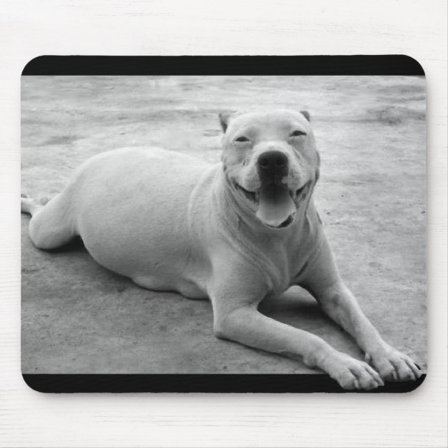 Mousepad feliz do pitbull (Frente)