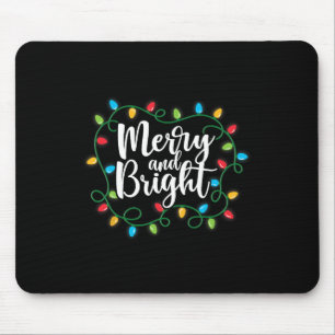 Mousepad Feliz E Luzes De Natal Brilhantes Correspondem À F
