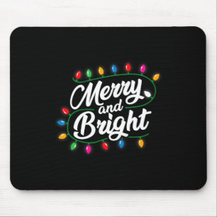Mousepad Feliz Engraçada E Luzes De Natal Brilhantes