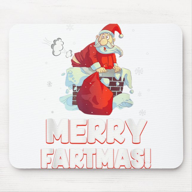Mousepad Feliz fartmas santa claus peidando natal (Frente)