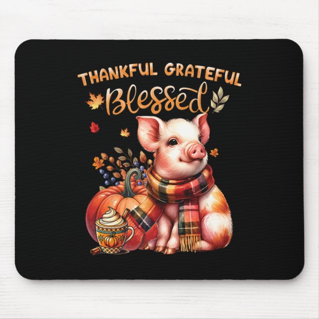Mousepad Feliz Fazenda Bênçateada, Porco, Queda Y'a (Frente)