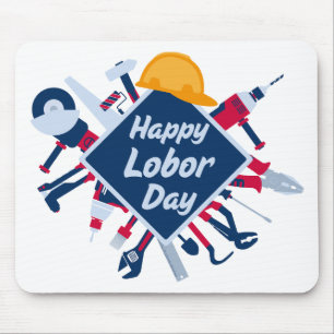 Mousepad Feliz fim de semana prolongado do Dia do Trabalho