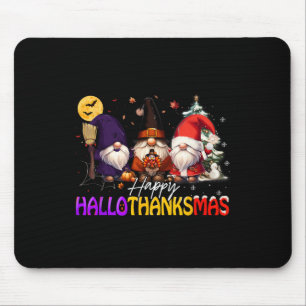 Mousepad Feliz Gnome do Hallothanksmas no Halloween Dia de 