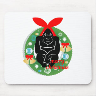 Mousepad Feliz gorila de natal