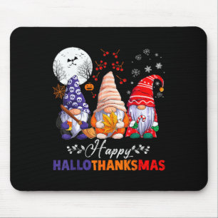 Mousepad Feliz Hallo de Natal de Ação de Graças de Hallowee