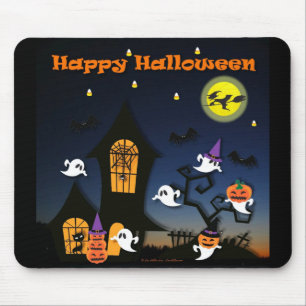 Mousepad Feliz Halloween, Casa Assombrada