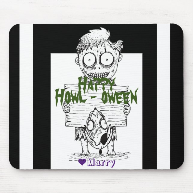 Mousepad Feliz Halloween Família Feliz Howl-between (Frente)