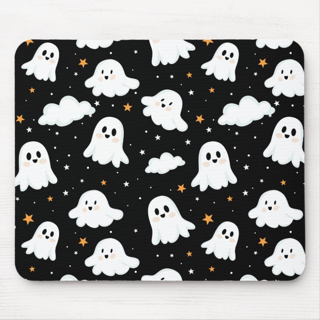 Mousepad Feliz Halloween Ghost Cloudy Star Sky (Frente)