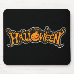 Mousepad Feliz Halloween Ruby Eye Pumpkin Silver Frame