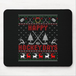 Mousepad Feliz Hockey Days Divertido Frio Natal