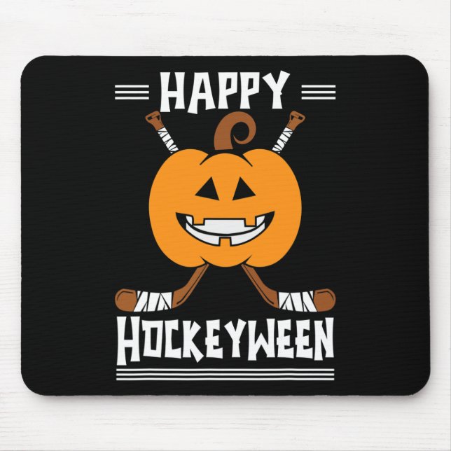 Mousepad Feliz Hockeybetween Halloween Ice Player and H (Frente)